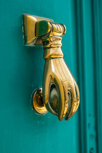 Close-up of door handle