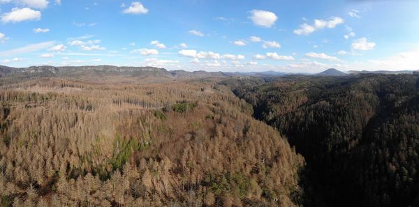 Panoramic view of landscape against sky