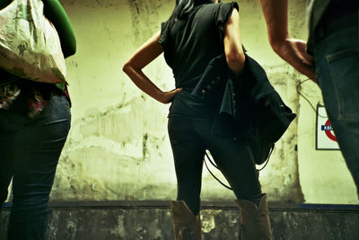 Man standing in the dark