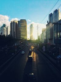 City street with buildings in background