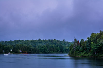 Scenic view of river against sky