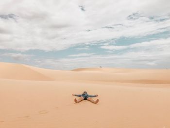 Scenic view of desert against sky