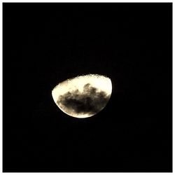 Low angle view of moon in sky