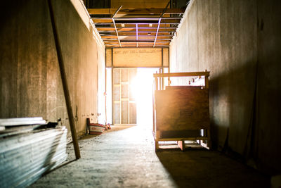 Interior of abandoned building