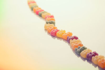 Close-up of gummy bear candy