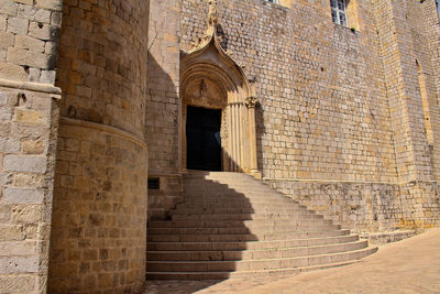 Stone wall of old building