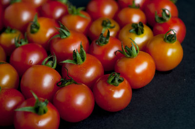 High angle view of tomatoes for sale in market