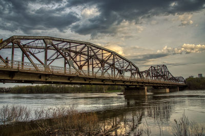 Bridge over river against sky