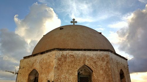 Low angle view of traditional building against sky