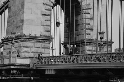 Low angle view of bridge in old building