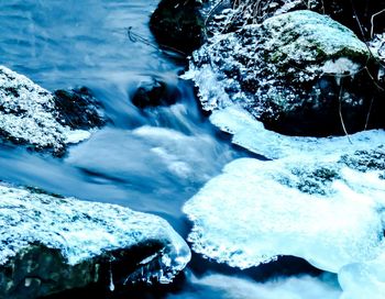 Scenic view of snow covered landscape