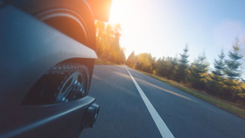 View of car on road