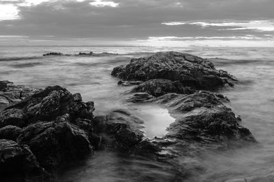  long exposure  view of sea against sky during sunset