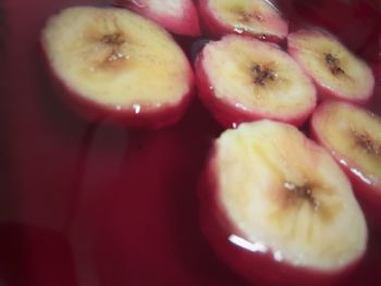 Close-up of apples in plate