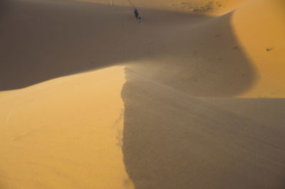 Sand dunes in desert