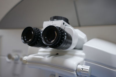 Close-up of camera
