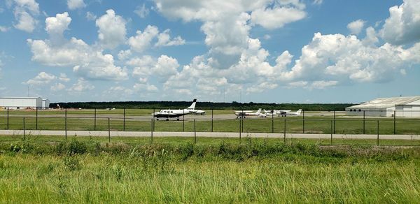 Airplanes on runway