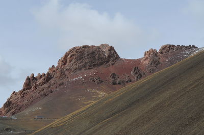 Scenic view of rocky mountains against sky