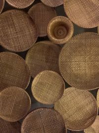 Full frame shot of wicker basket