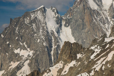 Panoramic view of snowcapped mountains against sky