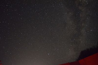 Low angle view of stars in sky