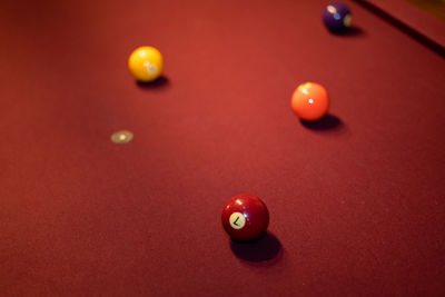 Close-up of ball on table