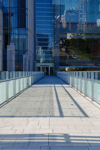 Footpath amidst buildings in city