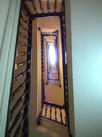 Close-up of staircase at home