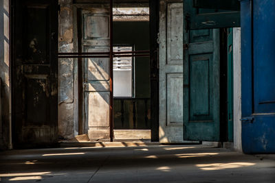 Interior of abandoned building