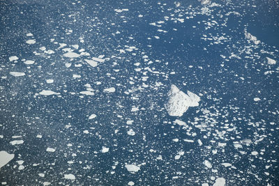 Full frame shot of snowflakes on snow