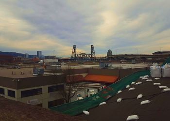 Built structure against cloudy sky