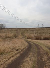 Scenic view of land against sky