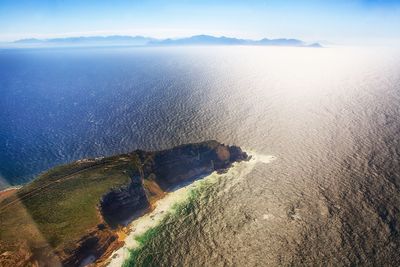 High angle view of beach against sky