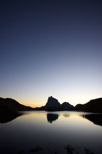 Midi d`ossau peak in ossau valley, pyrenees in france.