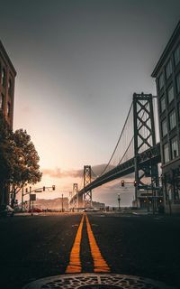 View of suspension bridge