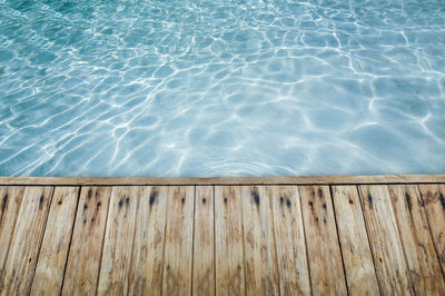 High angle view of swimming pool