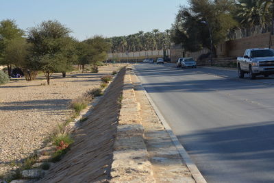 View of street in city