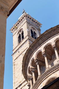 Low angle view of historic building against clear sky