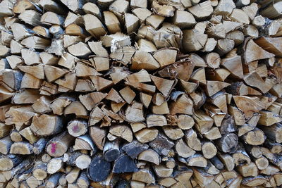 Full frame shot of logs