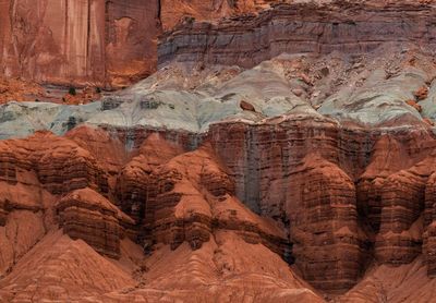 Low angle view of rock formation