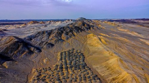 Aerial view of desert