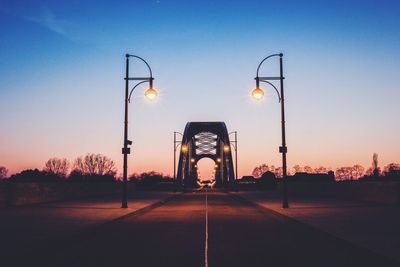 Street light against sky at night