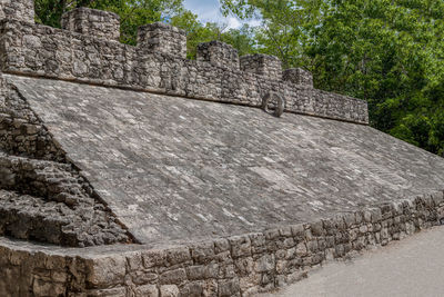 View of stone wall