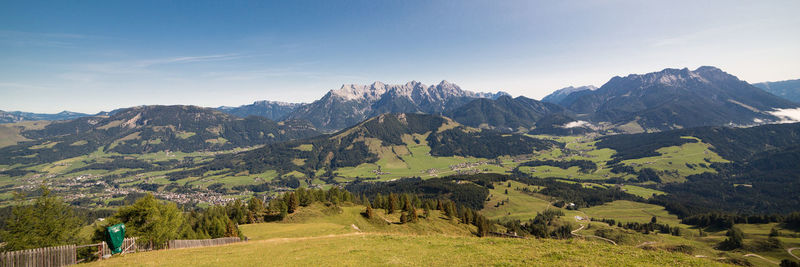 Scenic view of mountain against sky