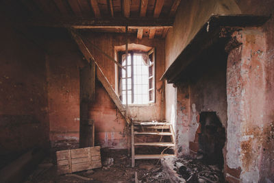 Interior of abandoned house