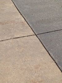 High angle view of paving stone
