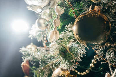 Close-up of christmas decorations