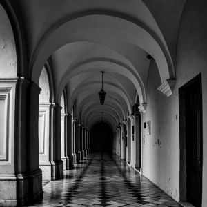 Empty corridor of building