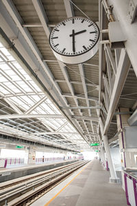 Low angle view of ceiling at railroad station