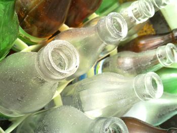 Full frame shot of water bottle